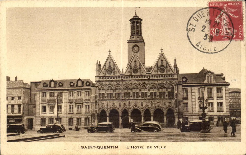 Saint-Quentin — O Hotel de Ville — editor desconhecido, número de série não visível - Frente