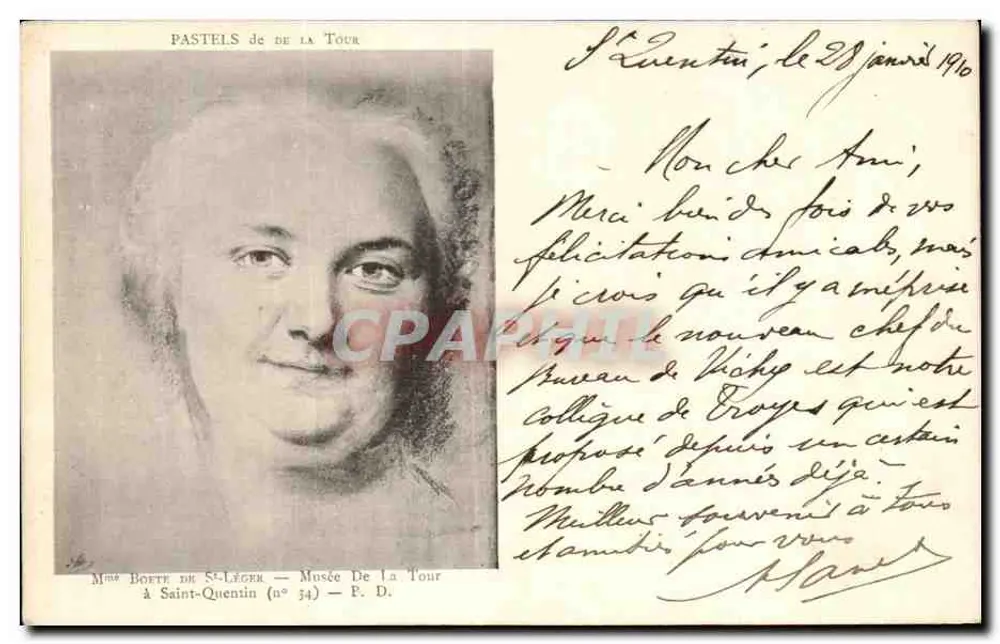 Frau Boffe de St-Léger — Museum La Tour — P. D. — Nr. 54 - Vorderseite