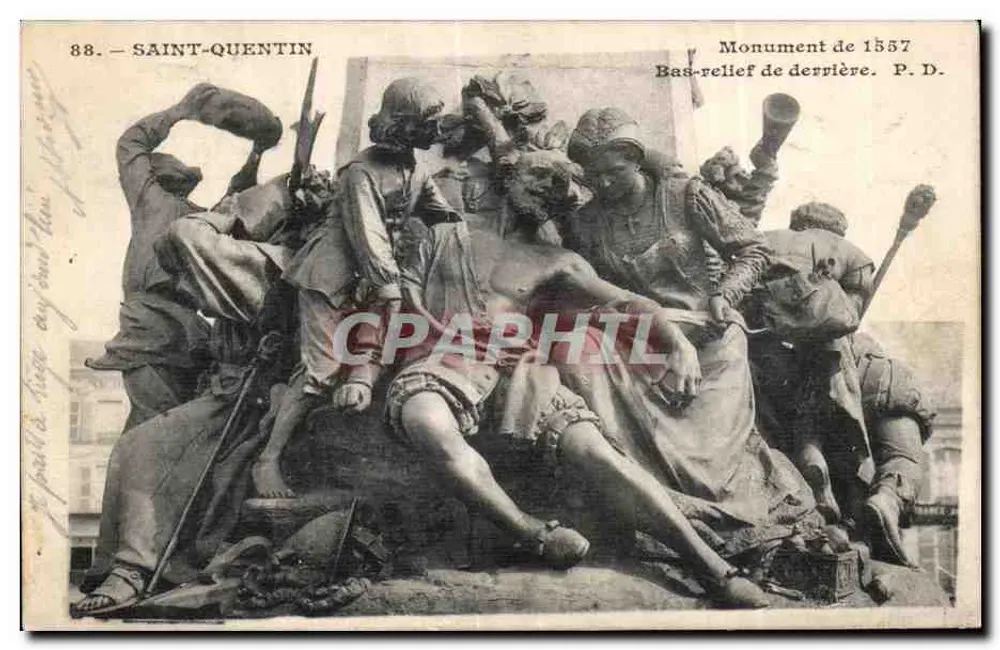 Saint-Quentin — Monumento de 1557, bas-relief de trás — P. D. n°88 - Frente