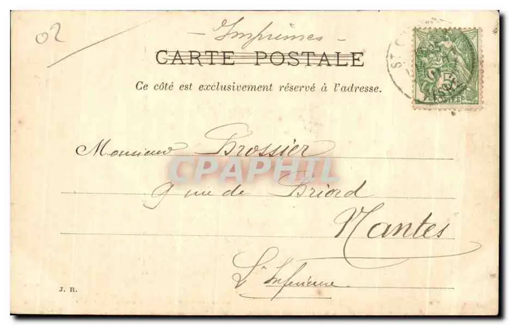 Saint-Quentin — Monumento da Defesa de 1557 — P. D. — Prova carimbada com Jamelle Bellien e placa da Maison Lamière - Verso