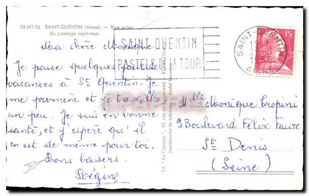 Die Storch — Ansicht vom oberen Durchgang — Verlag: La Cigogne, Nr. 02.691.06 - Rückseite