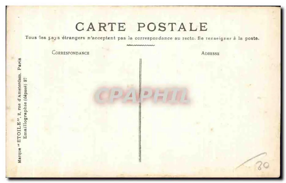 Laon — Os Escalares — Editor Etoile, Paris - Verso