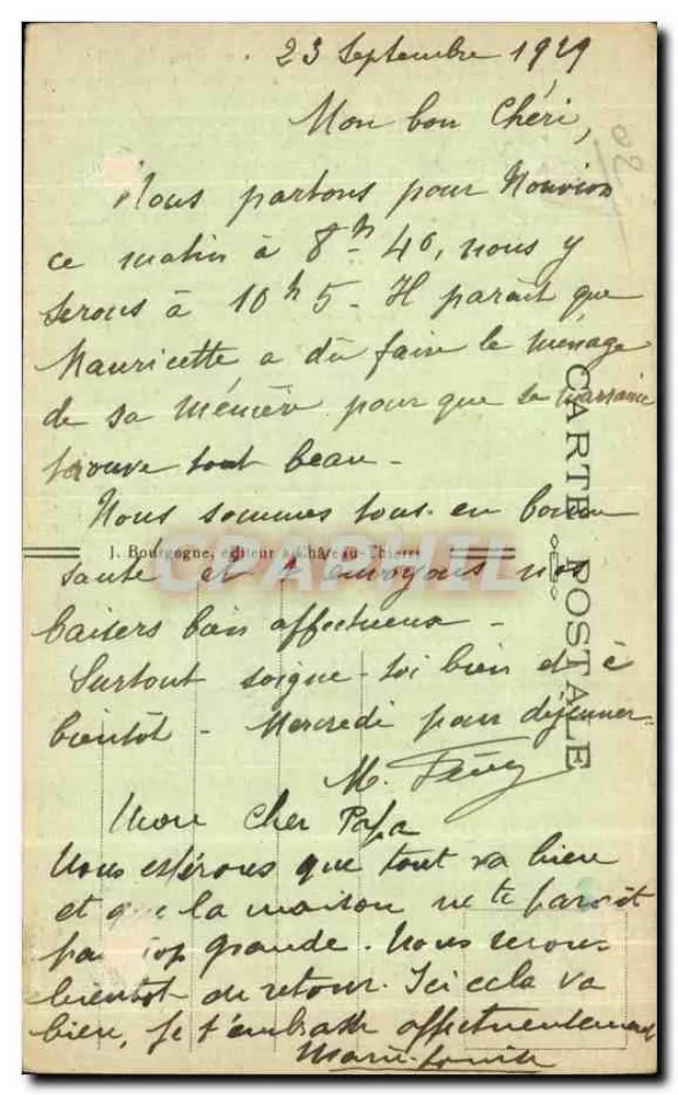 Laon (Aisne) — Ansicht der Kathedrale — Edit. H. Auzoux, n°31 - Rückseite