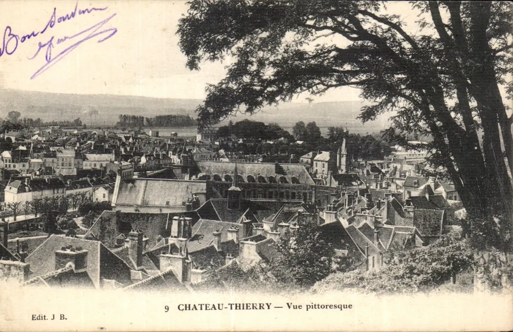 Château-Thierry — Vista pitoresca — Edit. J.B. n°9 - Frente