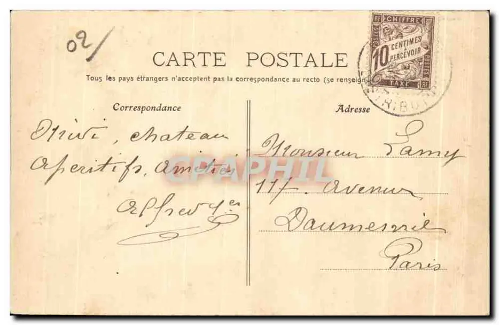 Château-Thierry — Velho Castelo, porta St-Jean — Fototipia A. Rep & Filliette, Château-Thierry, Col. R-F - Verso
