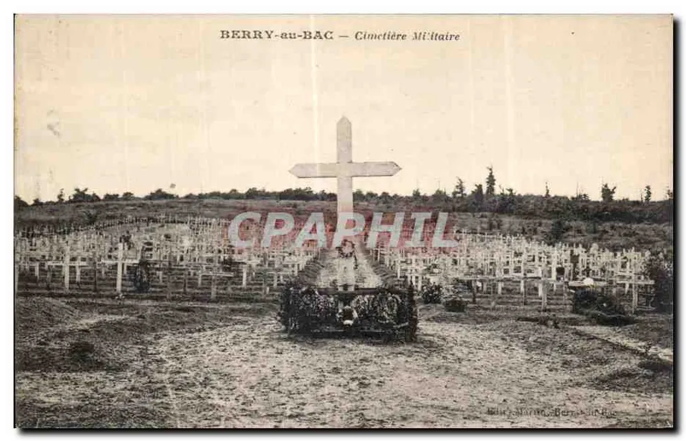 Berry-au-Bac — Militärgottesacker — Phototypie J. Blanmé Reims - Vorderseite