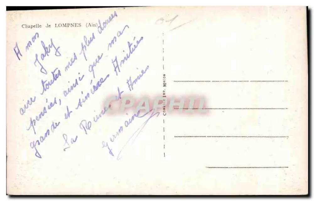 लोंप्नेस के चैपेल (एन) — शीतकालीन बर्फीला दृश्य — एडिटर कोमेल इम्प्रेसर मैकॉन - पीछे