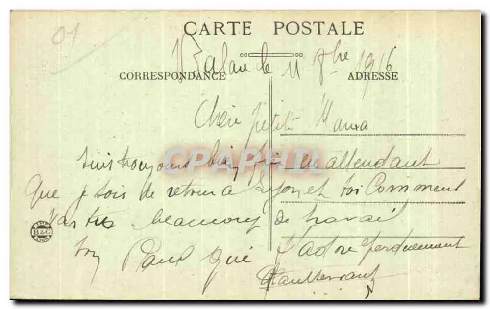 Lager von LA VALBONNE (Ain) — Die Zelte — Boucher, La Valbonne - Rückseite