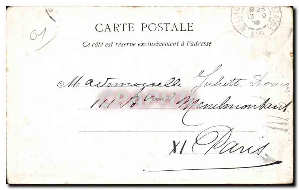 Bellegarde — Château de Musinens — éditeur L. Michaux, CI. Aumont-Dussaute, n°31 - Verso