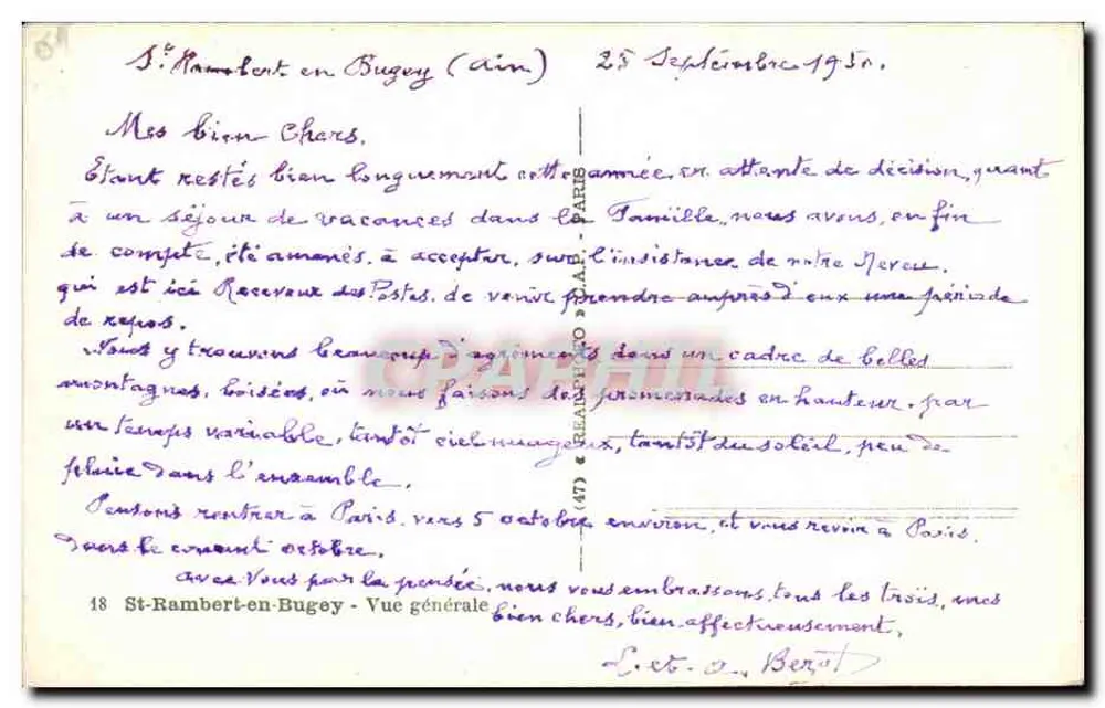 St-Rambert-en-Bugey — Vista geral — editor « LEANANT » n°10 - Verso