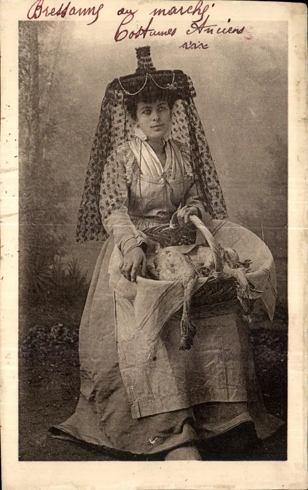 Bretxams no mercado — Trajes Antigos — 1902 - Frente