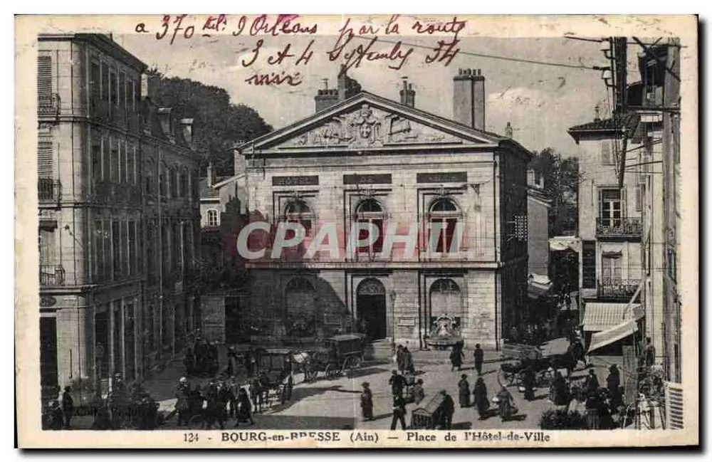 Bourg-en-Bresse (Ain) — Place de l'Hôtel-de-Ville - Vorderseite