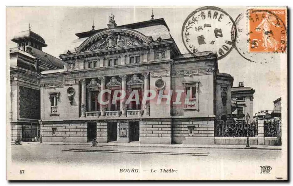 Bourg — O Teatro — Antigos Estabelecimentos Seubretin et Cie, 59, av. de Bretuil, Paris - 74 - Frente