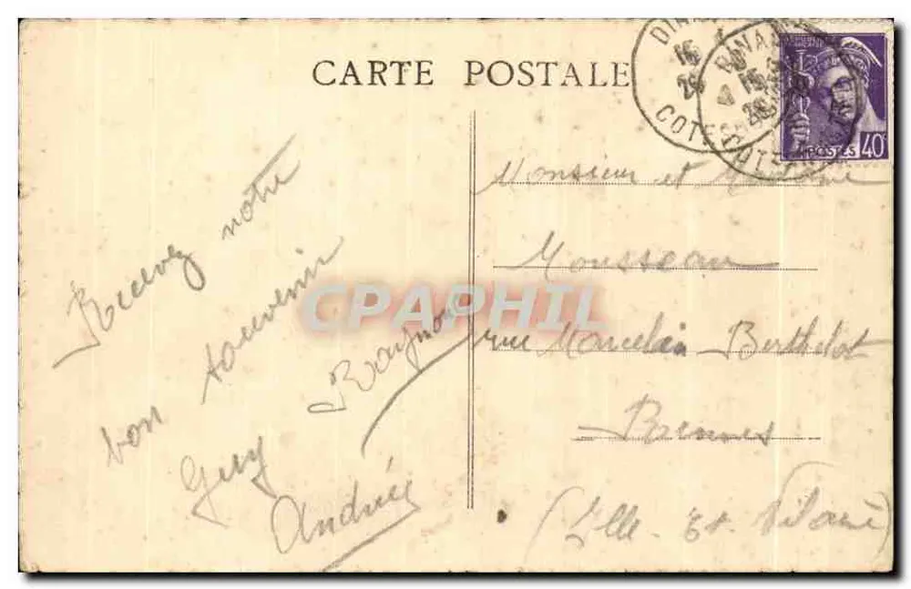 Margens da Rance — O Carvalho Verde — Fot. Combier, Macon - Verso