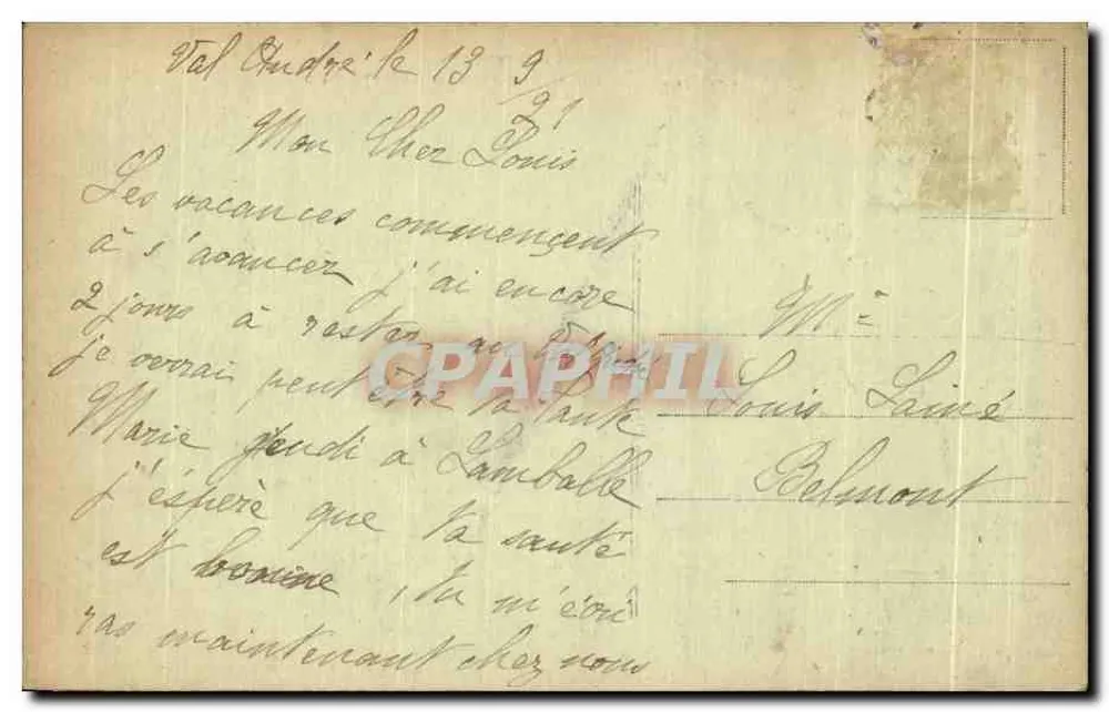 वाल-एंड्रे — ला प्लाज़ — विला नोट्रे-डॉम — कलेक्शन ए. वारों, सेंट-ब्रियूक - पीछे