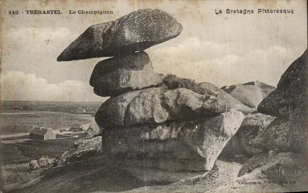 TREGASTEL - O Champignon — A Bretanha Pitoresca, Coleção A. Waron, St-Hilaire - Frente