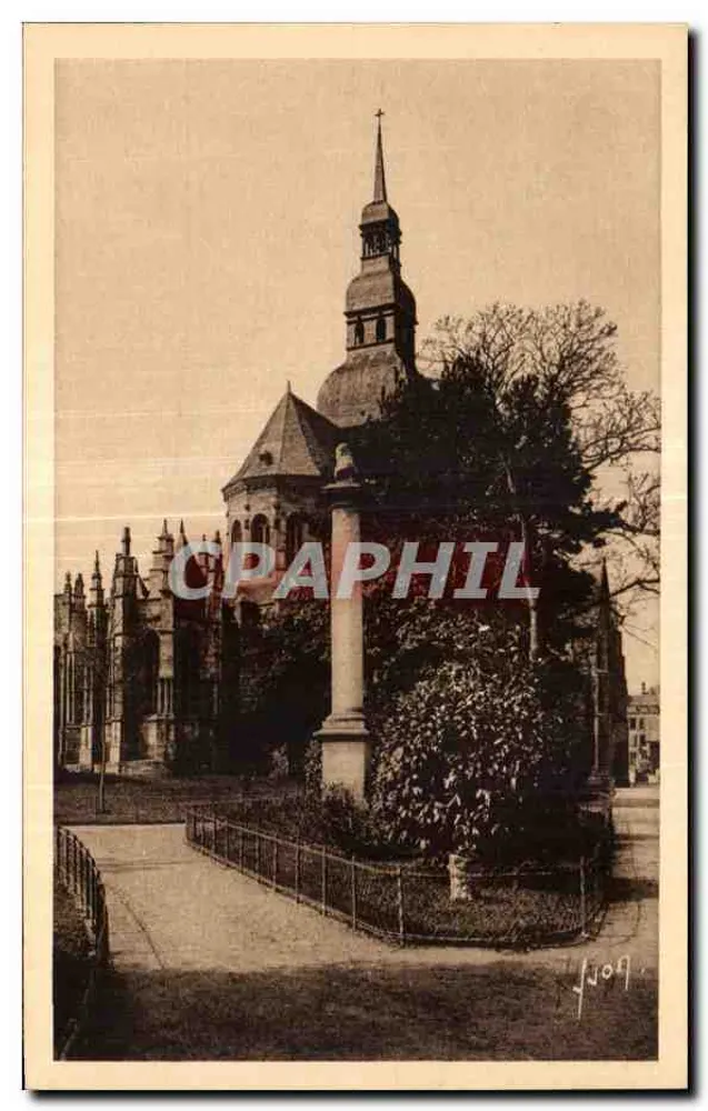 Dinan (Côtes-du-Nord) — Englischer Garten und Kirche Saint-Sauveur — Les Éditions d'Art YVON, Paris - Vorderseite