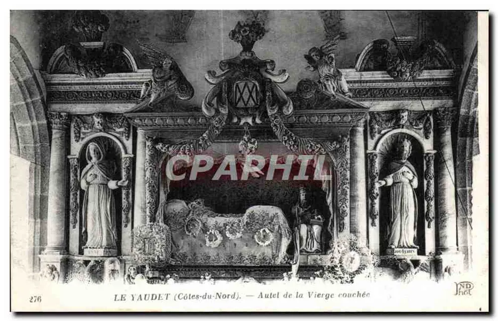 Le Yaudet (Côtes-du-Nord) — Altar da Virgem deitada — Imp. Neurin e Cie, Paris - Frente