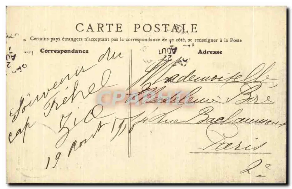 Le Cap Fréhel (C.-du-N.) — Les Rochers et les Grottes — Éditeur J. Pa. n°162 - Verso