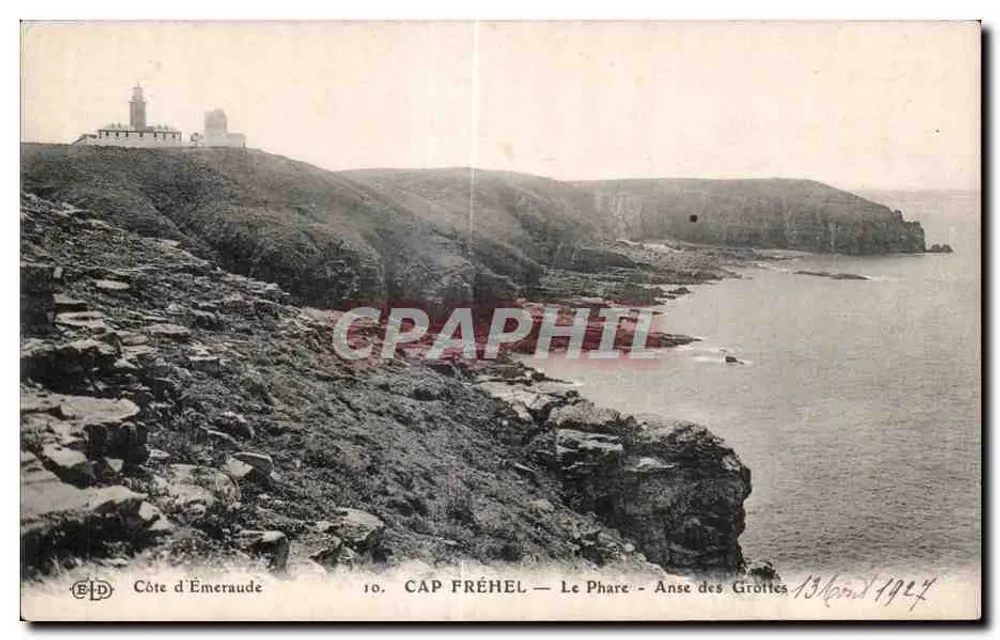Cap Fréhel — O Farol - Baía das Grutas — Editor ELD, n°10 - Frente