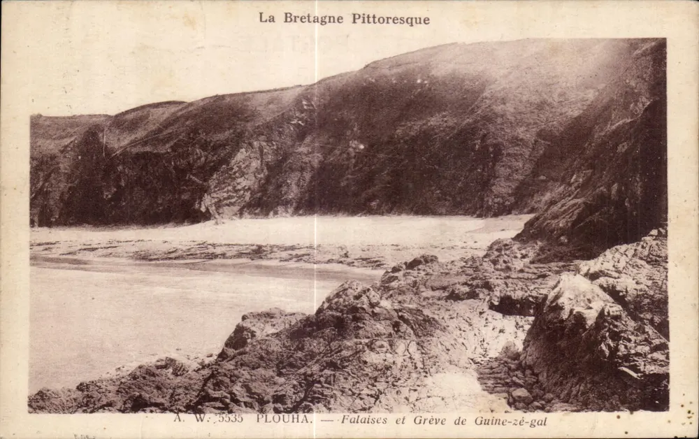 Plouha — Klippen und Strand von Guine-zé-gal — A.W. 3335 - Vorderseite
