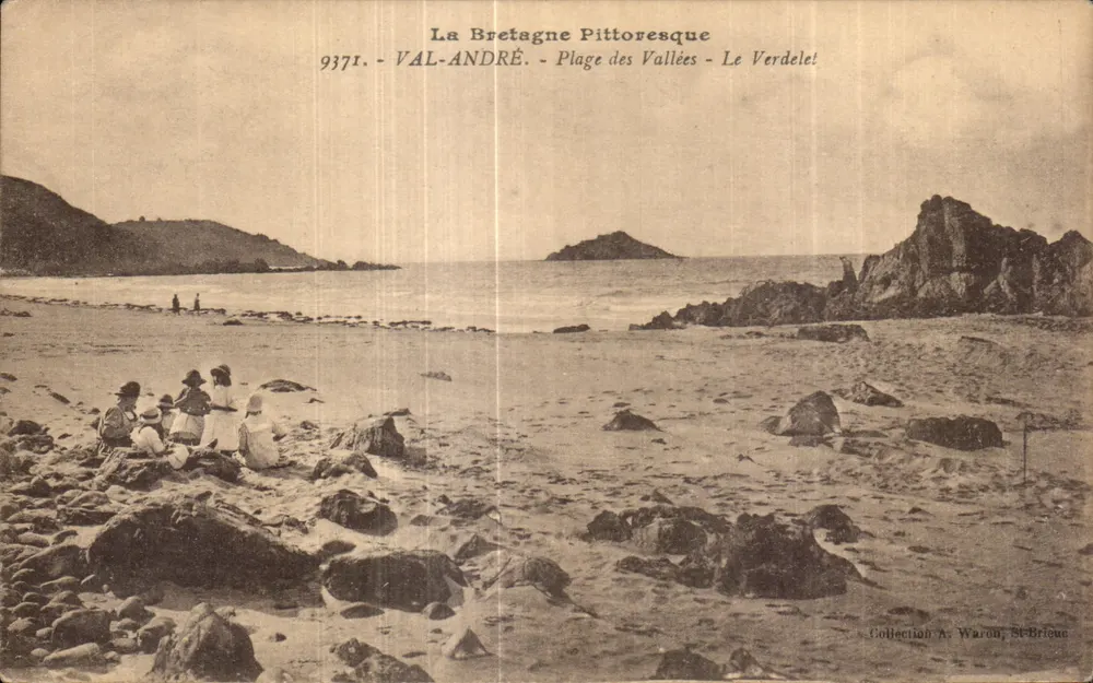 Strand der Täler - Der Grünelet — pittoreske Bretagne — Sammlung A. Waron, St-Brieuc - Vorderseite