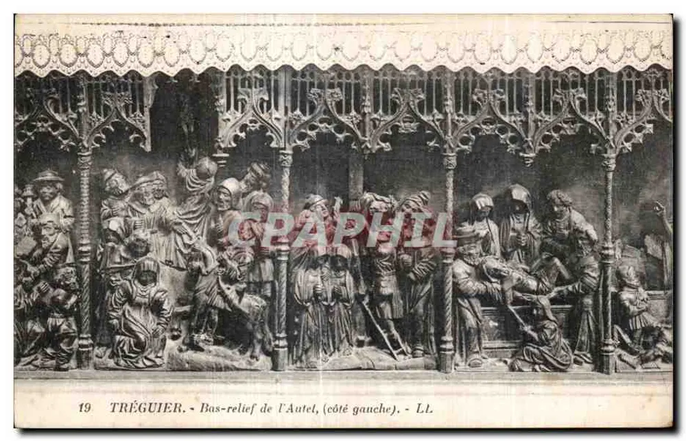 Tréguier — Bas-relief do Altar (lado esquerdo) — LL - Frente