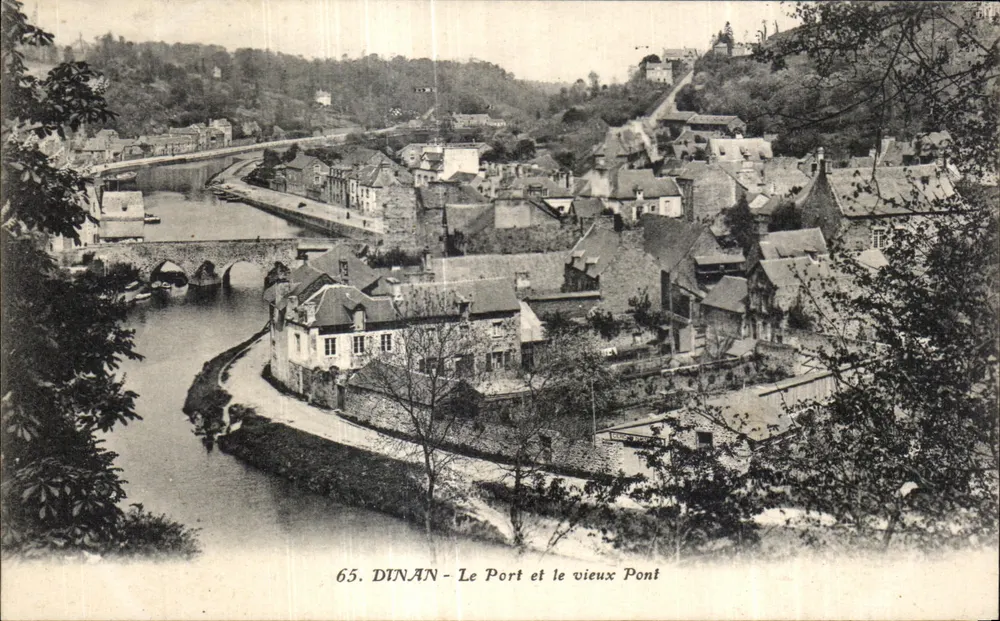 Dinan - Der Hafen und die alte Brücke — 65. — Artaud et Nozais, Nantes - Vorderseite