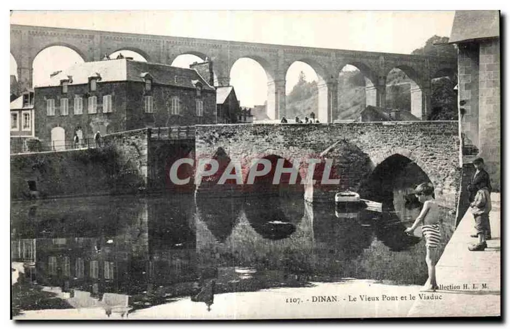 Dinan - Der Alte Brücke und der Viadukt — Sammlung H. L. M. — n° 1107 - Vorderseite