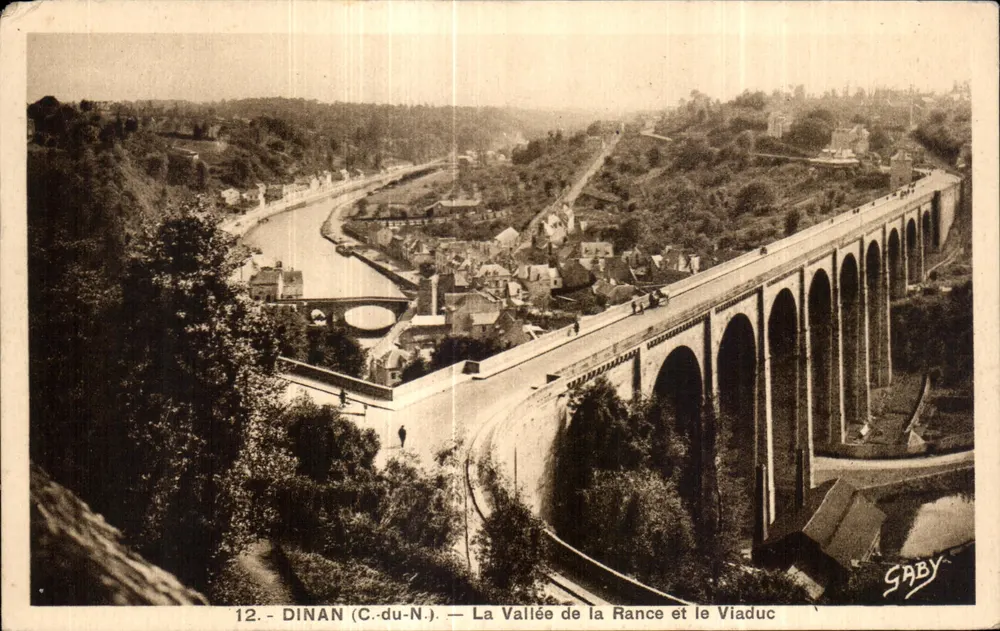 Dinan (C.-du-N.) — Die Schlucht der Rance und der Viadukt — Saby - Vorderseite