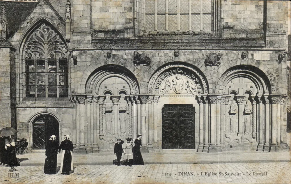 Dinan - Die Kirche St-Sauveur - Der Portal — H. Le Maillot, Verleger, n° 1124 - Vorderseite