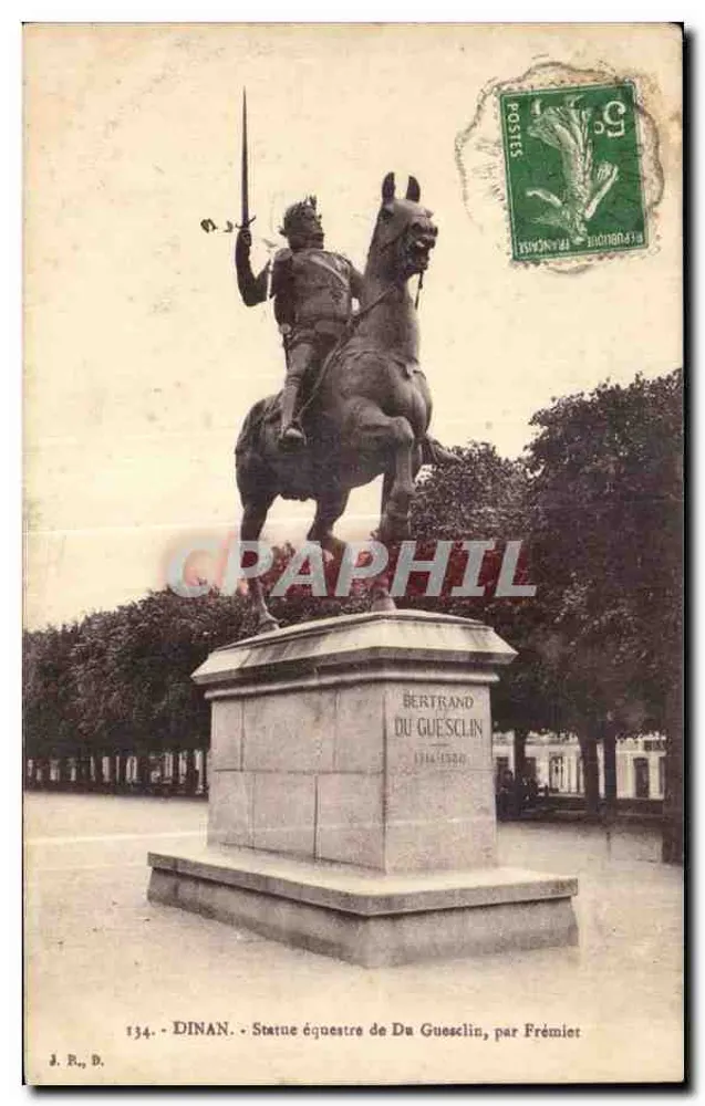 Dinan - Reitstatue von Bertrand du Guesclin, von Frémiet - Vorderseite