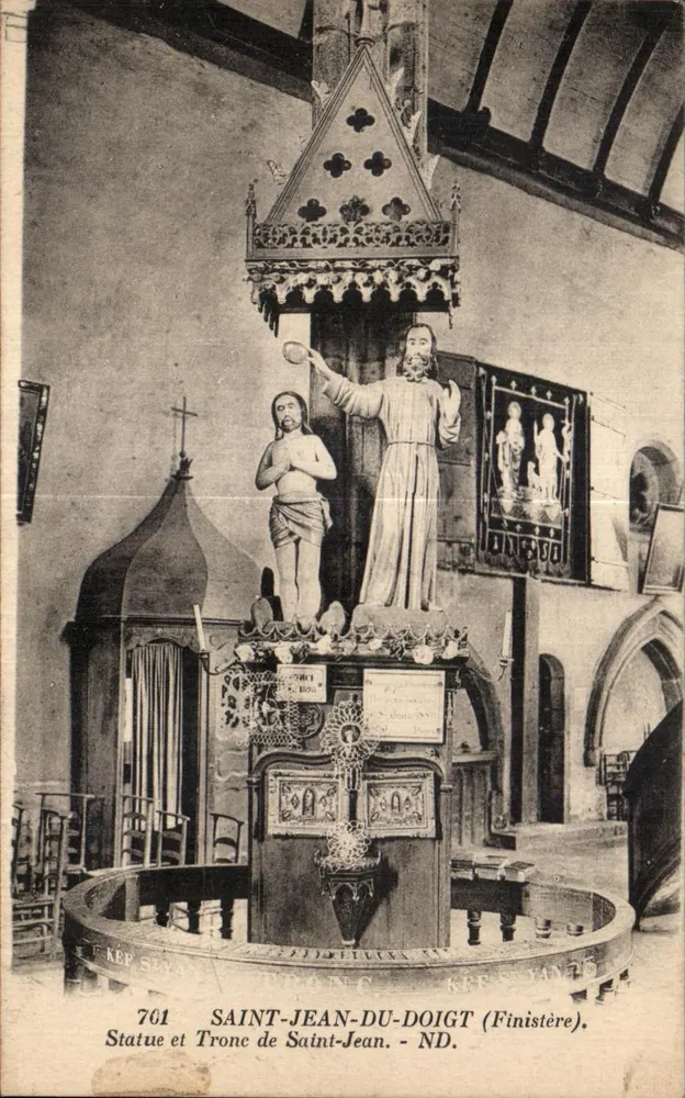 Saint-Jean-du-Doigt (Finistère) — Statue und Thron des Saint-Jean — n° 761 - Vorderseite