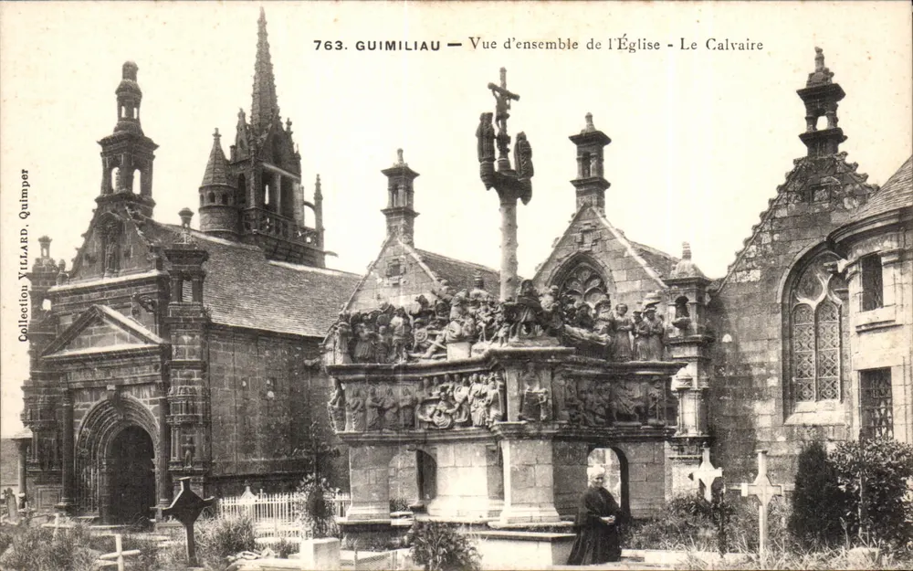 Guimiliau — Überblick über die Kirche — Le Calvaire — YILLARD, Quimper, n°763 - Vorderseite