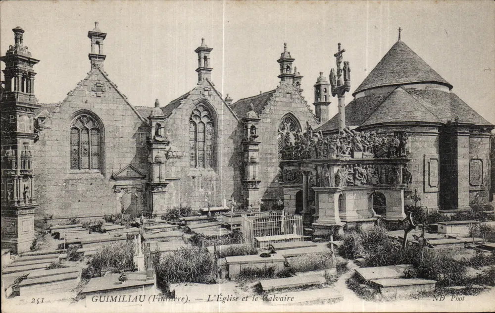 Guimiliau (Finistère) — Die Kirche und der Calvarienberg — ND Phot - Vorderseite