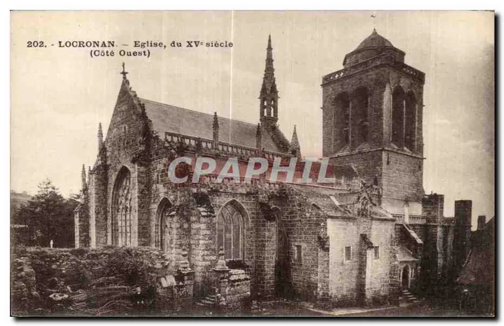 Locronan — Kirche des 15. Jahrhunderts (Westseite) - Vorderseite