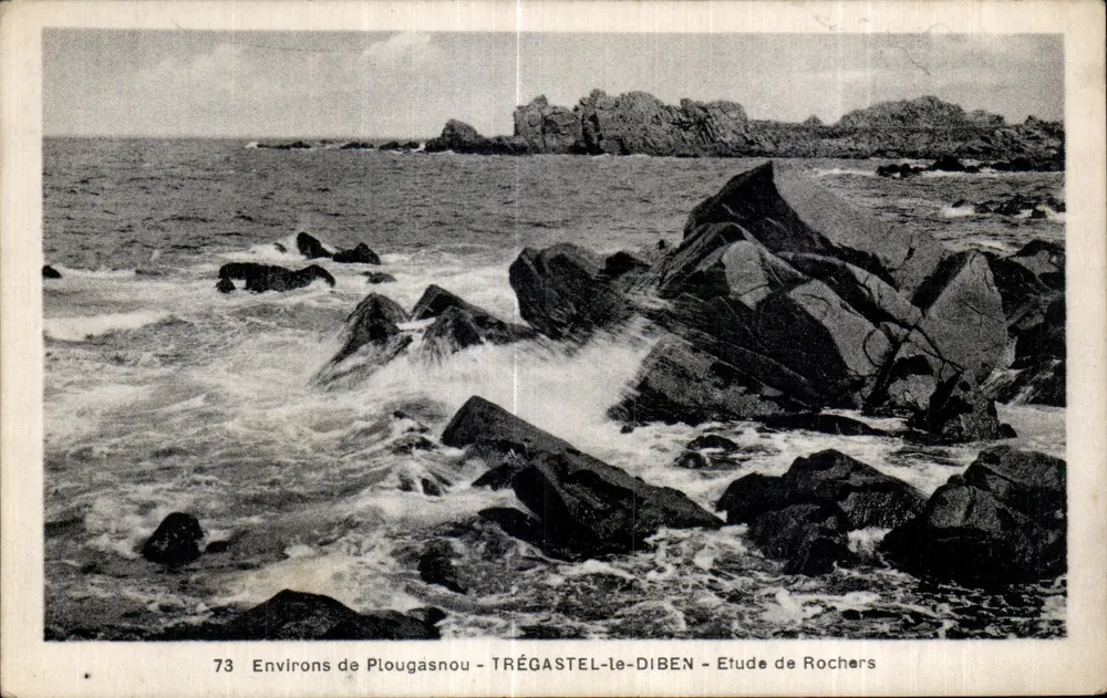 Um Plougasnou — TRÉGASTEL-le-DIBEN — Studie von Felsen — n°73 - Vorderseite