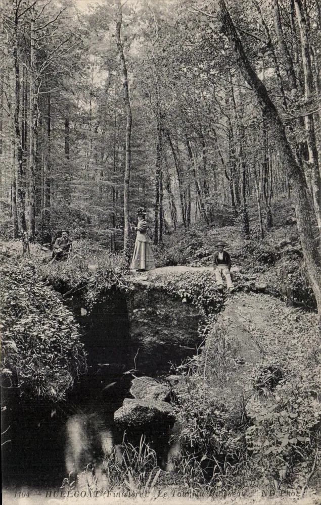 Huelgoat (Finistère) — O Tourniau do Ruisseau — Editor N.B. Prost, n° 1104 - Frente