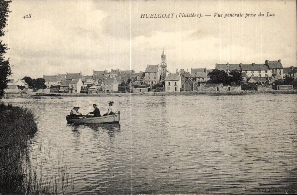 Huelgoat (Finistère) — Allgemeiner Blick vom See aus — N.D. Poot, Nr. 408 - Vorderseite
