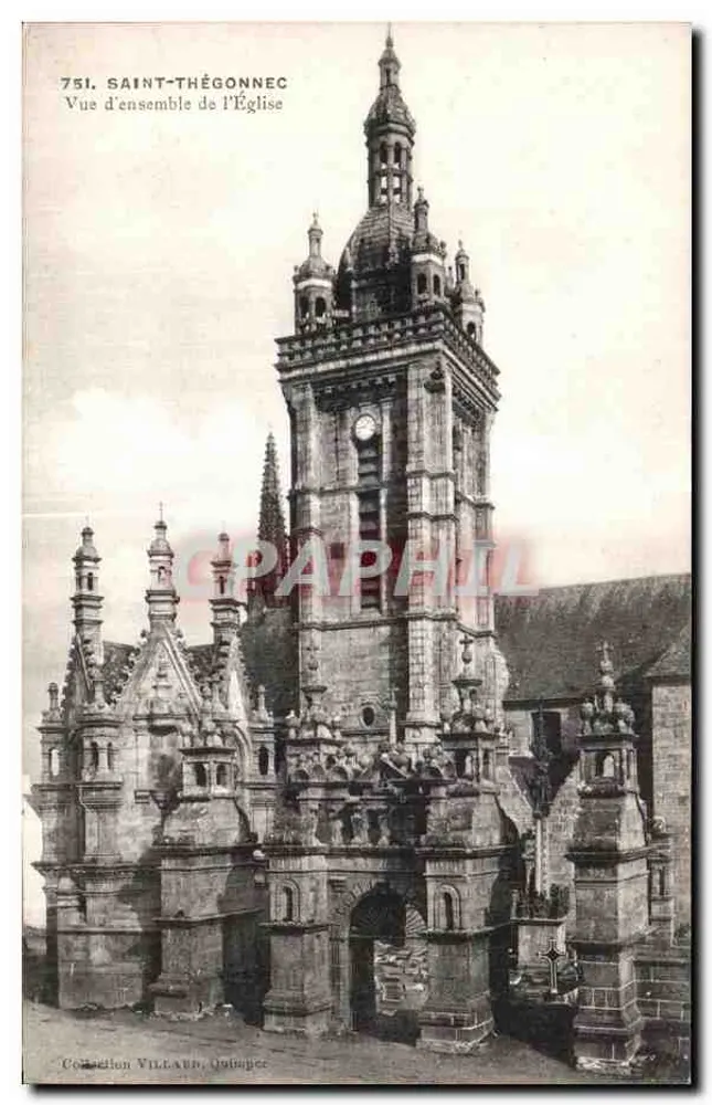 Saint-Thégonnec — Übersicht der Kirche — Sammlung Villard, Quimper - Vorderseite