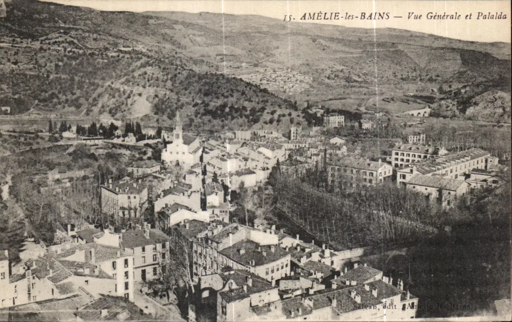 Amélie-les-Bains — Allgemeiner Blick und Palalda — Verleger Almane, Nr. 15 - Vorderseite