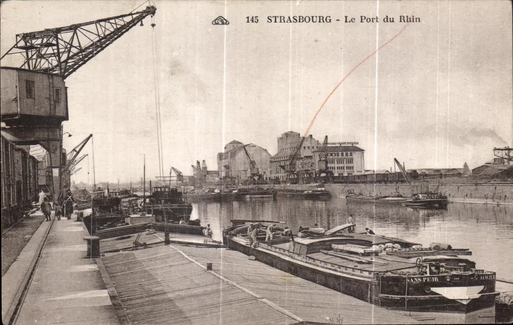 Strasbourg - Le Port du Rhin — éditeur : Imprimerie de la Cie des Arts Plastiques, n° 145 - Frente