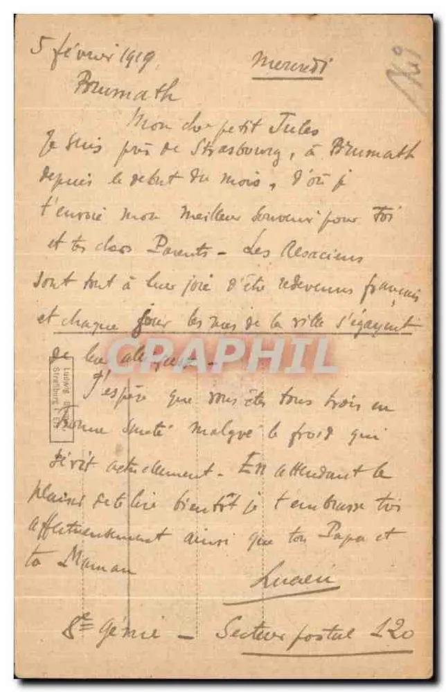 Praça Gutenberg — Strasbourg — editor desconhecido, número de série não visível - Verso