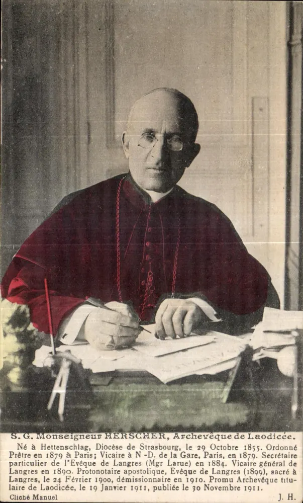 Monseigneur Herscher, Erzbischof von Laodicée — Portrait im kirchlichen Kleid — L. Boulson, Verleger, Paris - Vorderseite