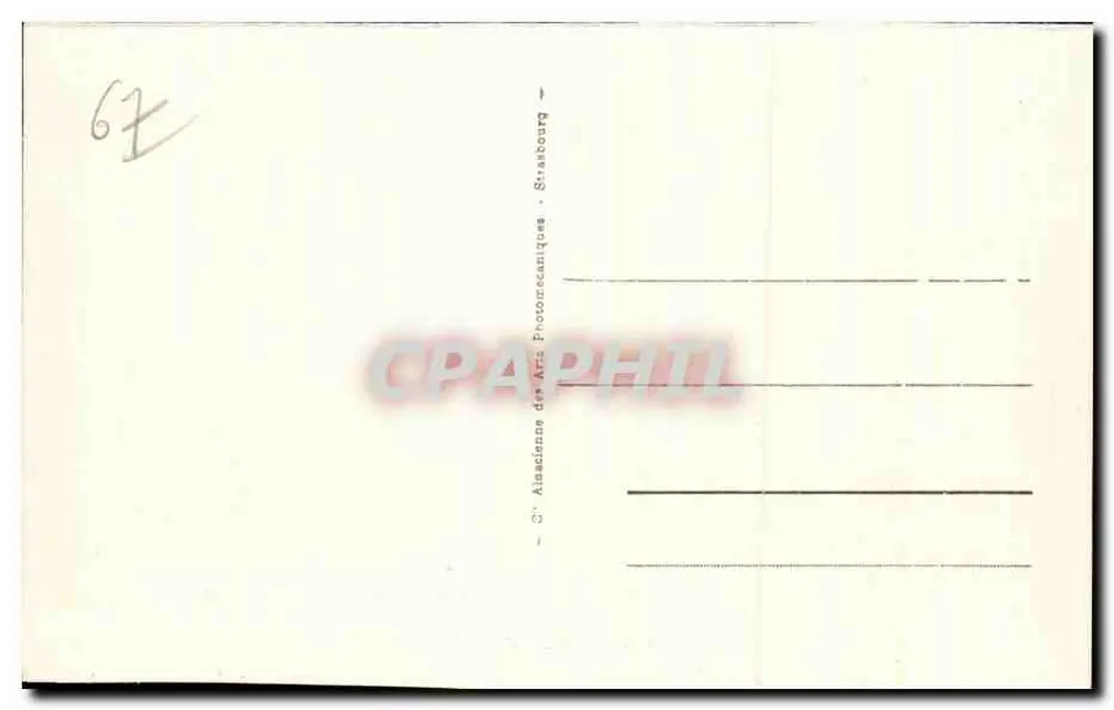 Saverne - Praça da Igreja — torre da igreja e loja de tabaco — editor L. Beck, n° 18 - Verso