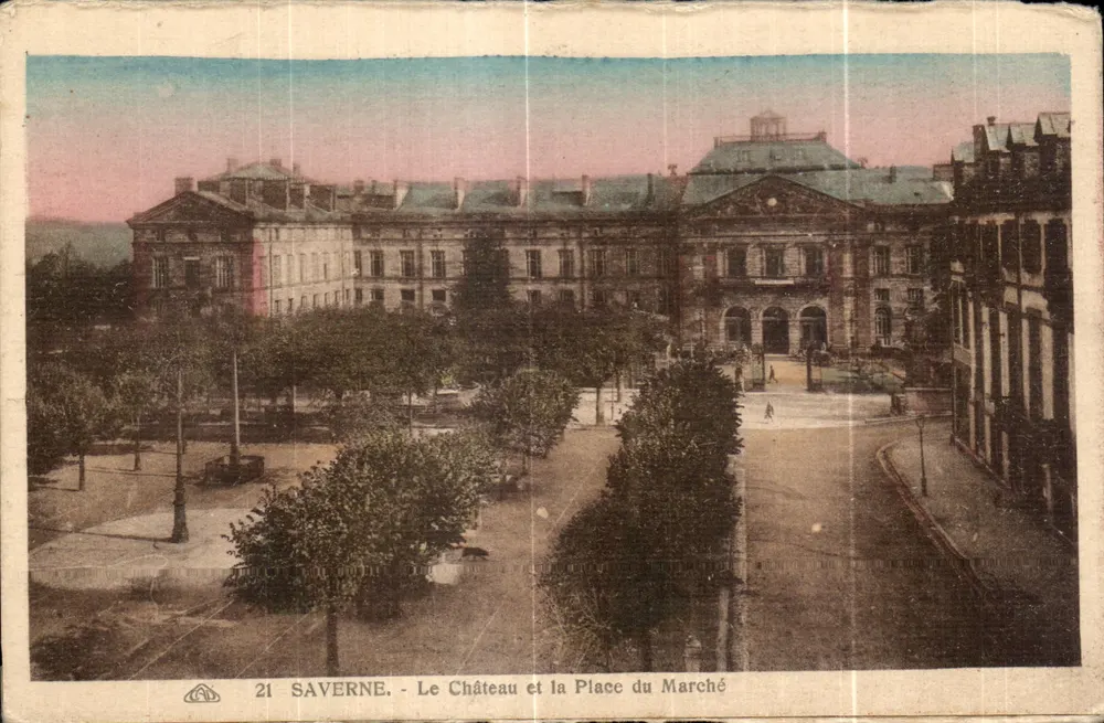 Saverne - Le Château et la Place du Marché — éditeur : 21 Saverne, n° de série 21 - Vorderseite