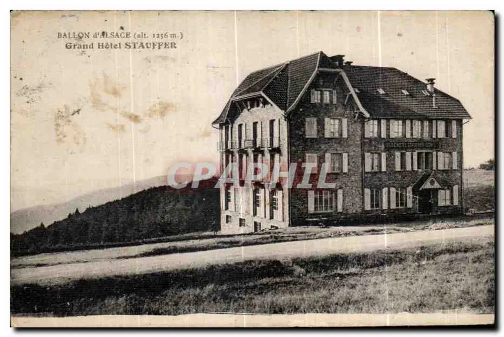 Balloón de Alsacia (alt. 1256 m) — Grand Hôtel Stauffer — editor no identificado - Anverso