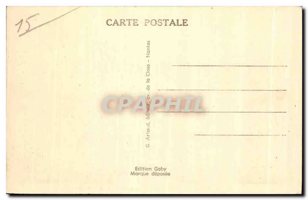 Aurillac — Palast der Justiz und Avenue de la République — G. Arlou, Verlag, Nantes - Rückseite
