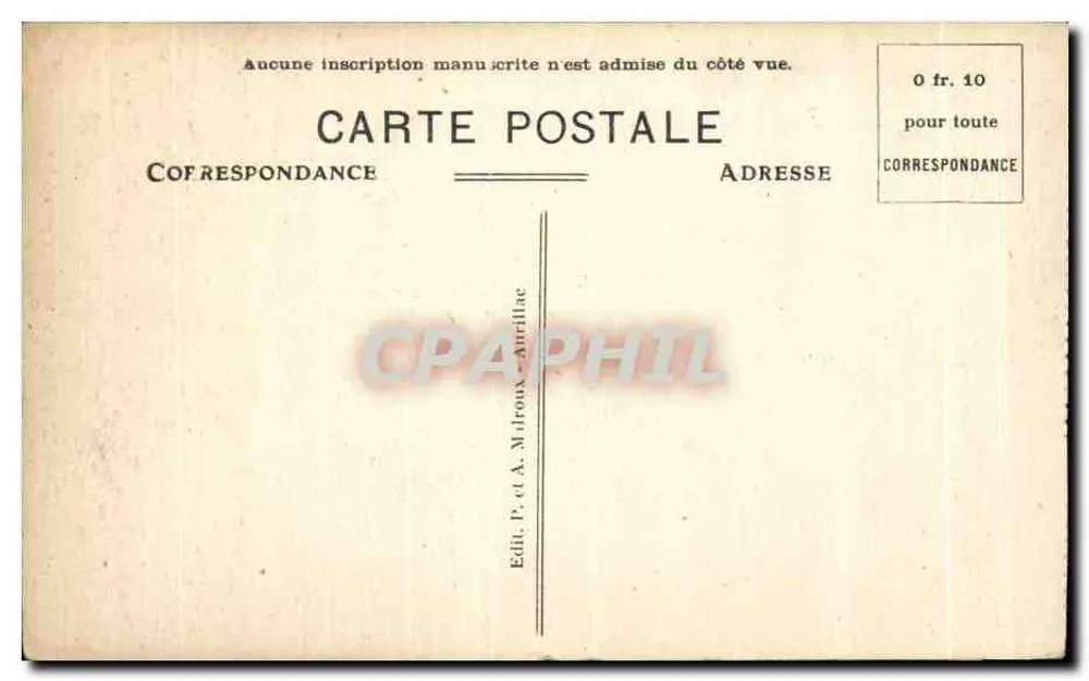 Aurillaco — Porta da Casa Consular — Ed. P. e A. Miroux - Verso