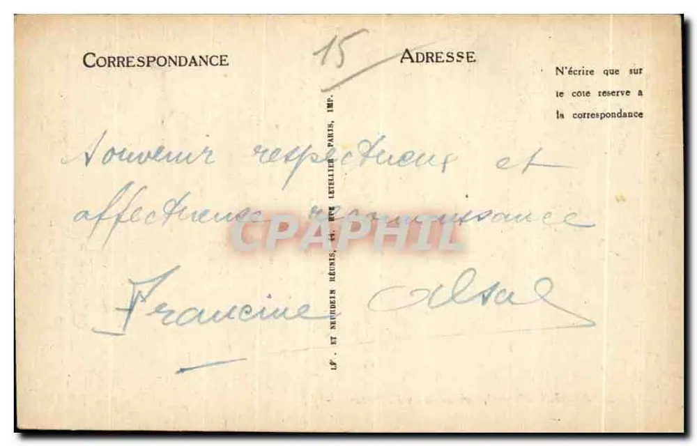 Aurillac — Interior da Prefeitura — LL - Verso